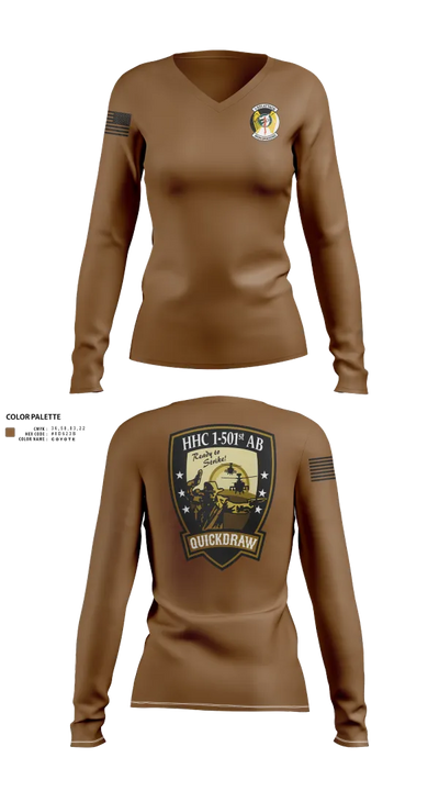 HHC/1-501 AB 66803104 Women's Long Sleeve V-neck Shirt - 22