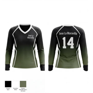 Womens Long Sleeve Vneck Shirt, Jose La Maravilla, , Teamtime, Team time, sublimation, custom sports apparel, team uniforms, spirit wear, spiritwear, sports uniforms, custom shirts, team store, custom team store, fundraiser sports, apparel fundraiser