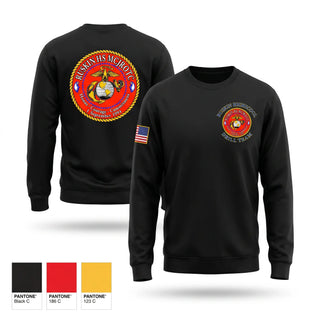 Crew Neck Sweatshirt, Ruskin Highschool MCJROTC drill team, Marines, Teamtime, Team time, sublimation, custom sports apparel, team uniforms, spirit wear, spiritwear, sports uniforms, custom shirts, team store, custom team store, fundraiser sports, apparel fundraiser