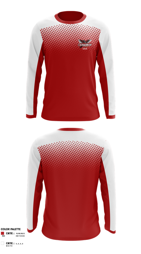 Long Sleeve Performance Shirt, Sublette Middle School Cheer, Cheer, Teamtime, Team time, sublimation, custom sports apparel, team uniforms, spirit wear, spiritwear, sports uniforms, custom shirts, team store, custom team store, fundraiser sports, apparel fundraiser