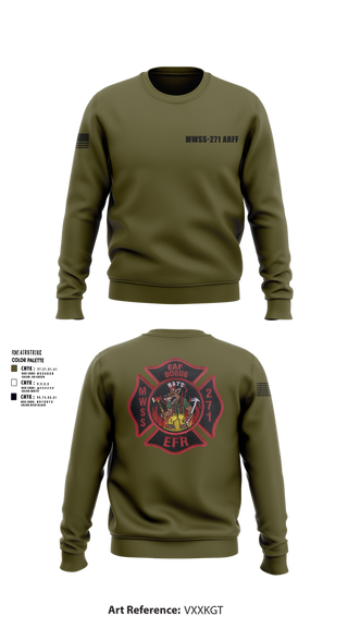 Crew Neck Sweatshirt, MWSS-271 ARFF, , Teamtime, Team time, sublimation, custom sports apparel, team uniforms, spirit wear, spiritwear, sports uniforms, custom shirts, team store, custom team store, fundraiser sports, apparel fundraiser