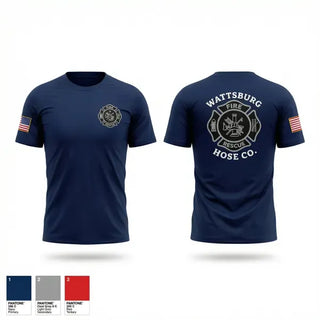 Short Sleeve Performance Shirt, Wattsburg Hose Company, Fire Department, Teamtime, Team time, sublimation, custom sports apparel, team uniforms, spirit wear, spiritwear, sports uniforms, custom shirts, team store, custom team store, fundraiser sports, apparel fundraiser