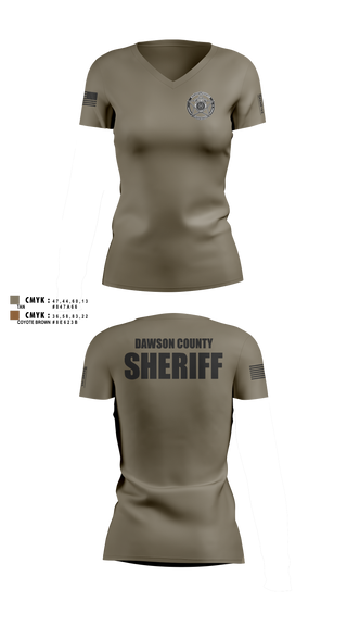 Womens Short Sleeve Vneck Shirt, Dawson County Sheriff’s Office, Police, Teamtime, Team time, sublimation, custom sports apparel, team uniforms, spirit wear, spiritwear, sports uniforms, custom shirts, team store, custom team store, fundraiser sports, apparel fundraiser