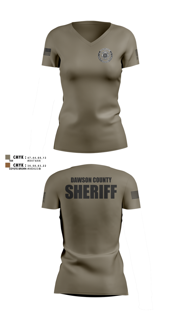 Womens Short Sleeve Vneck Shirt, Dawson County Sheriff’s Office, Police, Teamtime, Team time, sublimation, custom sports apparel, team uniforms, spirit wear, spiritwear, sports uniforms, custom shirts, team store, custom team store, fundraiser sports, apparel fundraiser