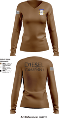 Delta Company 55781973 Women's Long Sleeve V-neck Shirt - 8