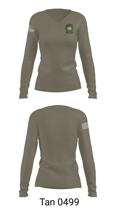 4th EMS 74214049 Women's Long Sleeve V-neck Shirt - 77