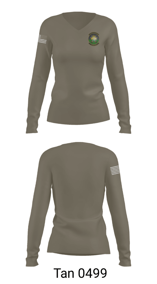 Women's Long Sleeve Vneck Shirt, 4th EMS, Air Force, Teamtime, Team time, sublimation, custom sports apparel, team uniforms, spirit wear, spiritwear, sports uniforms, custom shirts, team store, custom team store, fundraiser sports, apparel fundraiser