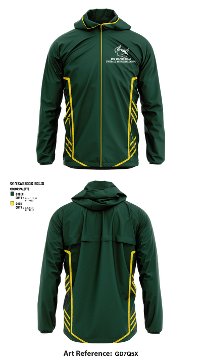 New Milford Bulls Football And Cheerleading 19489077 Windbreaker - 1