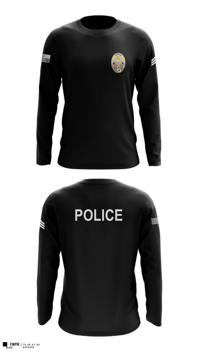 Miami Police Department 88232990 Long Sleeve Performance Shirt - 1
