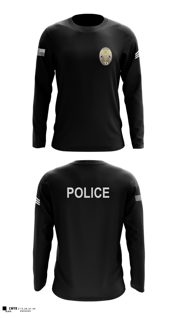 Long Sleeve Performance Shirt, Miami Police Department, Police, Teamtime, Team time, sublimation, custom sports apparel, team uniforms, spirit wear, spiritwear, sports uniforms, custom shirts, team store, custom team store, fundraiser sports, apparel fundraiser