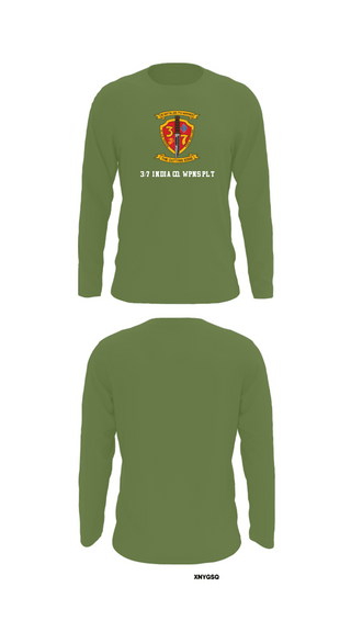 Long Sleeve Performance Shirt, 3/7 India Co. Wpns Plt, Marines, Teamtime, Team time, sublimation, custom sports apparel, team uniforms, spirit wear, spiritwear, sports uniforms, custom shirts, team store, custom team store, fundraiser sports, apparel fundraiser