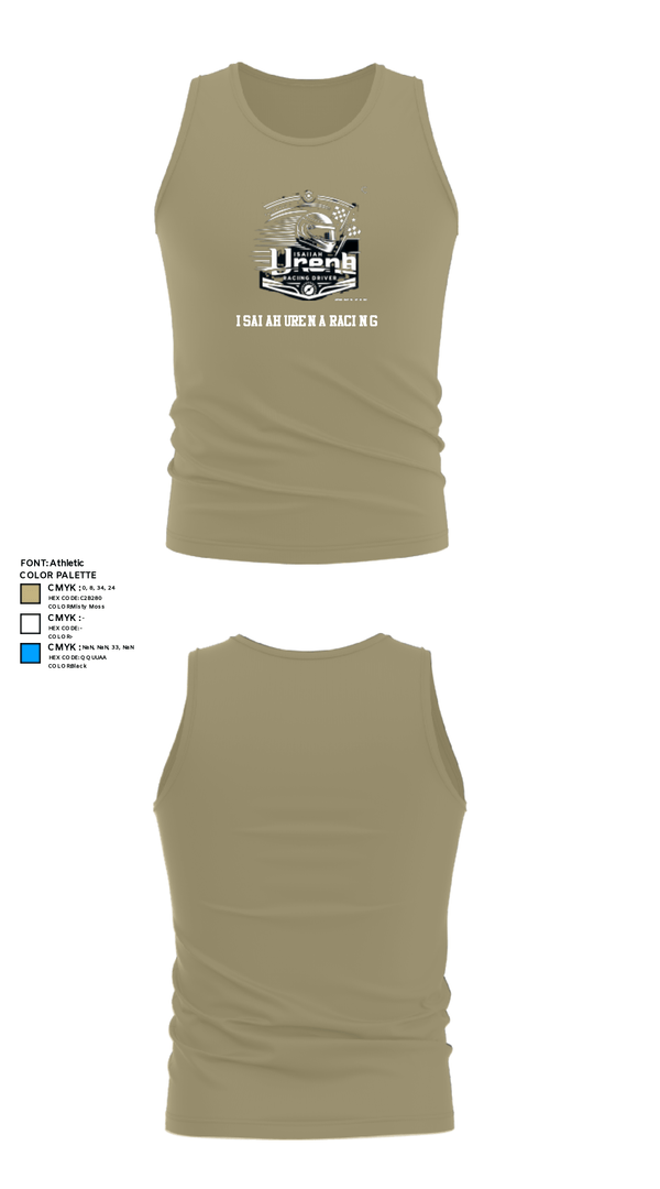Tank Top, Isaiahurena racing, E-Sports, Teamtime, Team time, sublimation, custom sports apparel, team uniforms, spirit wear, spiritwear, sports uniforms, custom shirts, team store, custom team store, fundraiser sports, apparel fundraiser