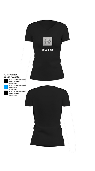 Poco Pato 71914632 Women's Short Sleeve V-neck Shirt - 11
