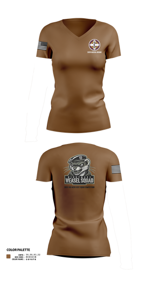 Women's Short Sleeve Vneck Shirt, 338th MED BDE, Army, Teamtime, Team time, sublimation, custom sports apparel, team uniforms, spirit wear, spiritwear, sports uniforms, custom shirts, team store, custom team store, fundraiser sports, apparel fundraiser