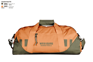 Duffle Bag, W.T.S elite, Men's Basketball, Teamtime, Team time, sublimation, custom sports apparel, team uniforms, spirit wear, spiritwear, sports uniforms, custom shirts, team store, custom team store, fundraiser sports, apparel fundraiser