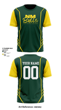 New Milford Bulls Football And Cheerleading 19489077 Short Sleeve Performance Shirt - 5