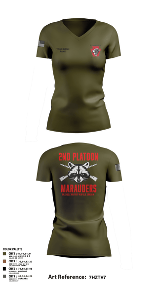 Women's Short Sleeve Vneck Shirt, Charger Co. / 2-112th Infantry Battalion, National Guard, Teamtime, Team time, sublimation, custom sports apparel, team uniforms, spirit wear, spiritwear, sports uniforms, custom shirts, team store, custom team store, fundraiser sports, apparel fundraiser