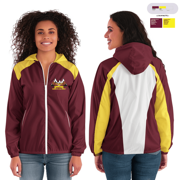 Windbreaker, Spokane R-7 High School Volleyball, Women's Volleyball, Teamtime, Team time, sublimation, custom sports apparel, team uniforms, spirit wear, spiritwear, sports uniforms, custom shirts, team store, custom team store, fundraiser sports, apparel fundraiser