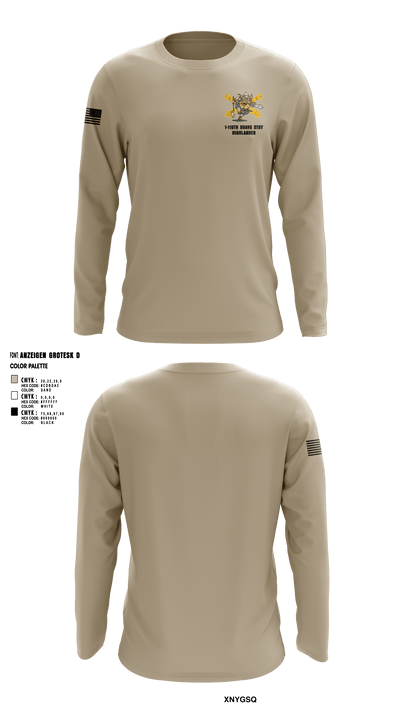 Bravo 1-119th FA 38934008 Long Sleeve Performance Shirt - 1