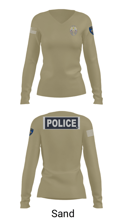 Miami Police Department 88232990 Women's Long Sleeve V-neck Shirt - 92