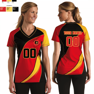 Women's Short Sleeve Vneck Shirt, Bloomfield College Volleyball, Women's Volleyball, Teamtime, Team time, sublimation, custom sports apparel, team uniforms, spirit wear, spiritwear, sports uniforms, custom shirts, team store, custom team store, fundraiser sports, apparel fundraiser
