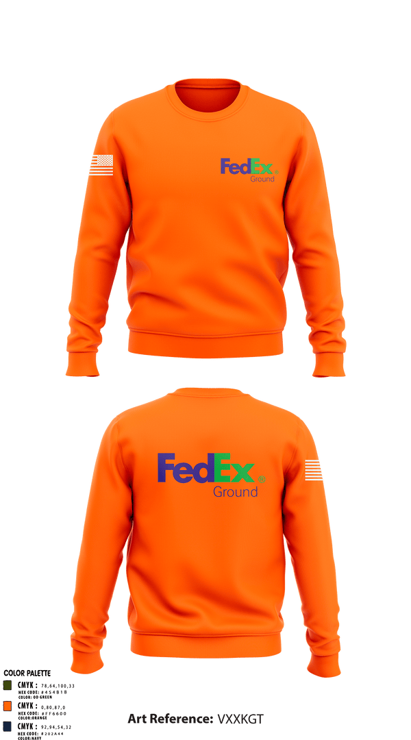 Crew Neck Sweatshirt, FedEx GroundFedEx Ground, , Teamtime, Team time, sublimation, custom sports apparel, team uniforms, spirit wear, spiritwear, sports uniforms, custom shirts, team store, custom team store, fundraiser sports, apparel fundraiser