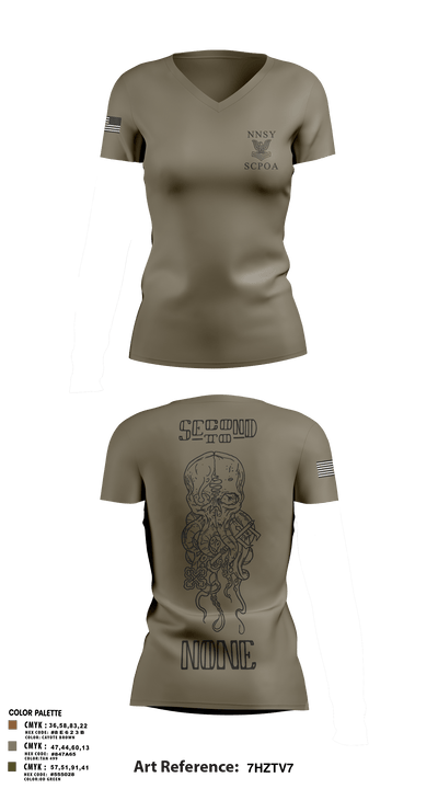 NNSY SCPOA 875496 Women's Short Sleeve V-neck Shirt - 2