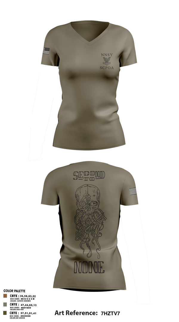 Women's Short Sleeve Vneck Shirt, NNSY SCPOA, Navy, Teamtime, Team time, sublimation, custom sports apparel, team uniforms, spirit wear, spiritwear, sports uniforms, custom shirts, team store, custom team store, fundraiser sports, apparel fundraiser