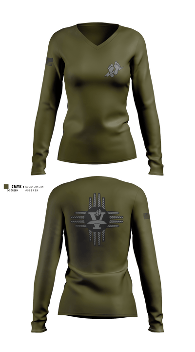 26 Stan Eval 66714943 Women's Long Sleeve V-neck Shirt - 4
