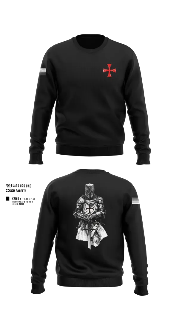 Crew Neck Sweatshirt, Templars, Army, Teamtime, Team time, sublimation, custom sports apparel, team uniforms, spirit wear, spiritwear, sports uniforms, custom shirts, team store, custom team store, fundraiser sports, apparel fundraiser
