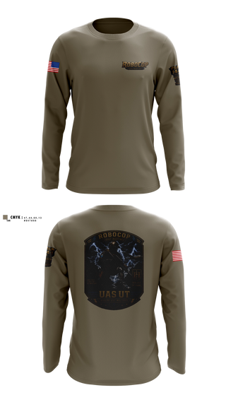 Long Sleeve Performance Shirt, Robocop UAS UT, Baseball, Teamtime, Team time, sublimation, custom sports apparel, team uniforms, spirit wear, spiritwear, sports uniforms, custom shirts, team store, custom team store, fundraiser sports, apparel fundraiser