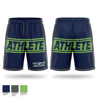 Athletic Shorts With Pockets, Wolves, Baseball, Teamtime, Team time, sublimation, custom sports apparel, team uniforms, spirit wear, spiritwear, sports uniforms, custom shirts, team store, custom team store, fundraiser sports, apparel fundraiser