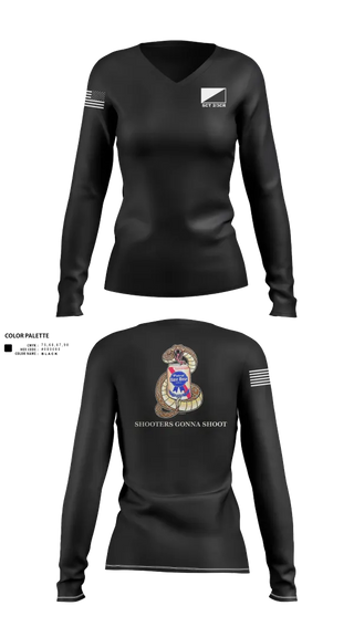 Womens Long Sleeve Vneck Shirt, 3rd Cavalry regiment, , Teamtime, Team time, sublimation, custom sports apparel, team uniforms, spirit wear, spiritwear, sports uniforms, custom shirts, team store, custom team store, fundraiser sports, apparel fundraiser