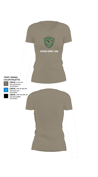 Womens Short Sleeve Vneck Shirt, Etowah County JSOG, , Teamtime, Team time, sublimation, custom sports apparel, team uniforms, spirit wear, spiritwear, sports uniforms, custom shirts, team store, custom team store, fundraiser sports, apparel fundraiser