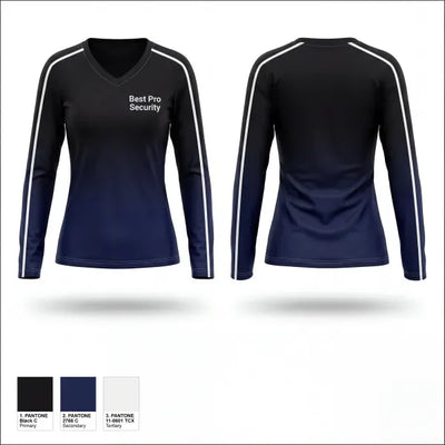 Best Pro Security 67479522 Women's Long Sleeve V-neck Shirt - 1