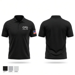 Short Sleeve Performance Polo, CPD Local 143, Police, Teamtime, Team time, sublimation, custom sports apparel, team uniforms, spirit wear, spiritwear, sports uniforms, custom shirts, team store, custom team store, fundraiser sports, apparel fundraiser