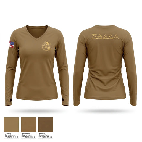 Womens Long Sleeve Vneck Shirt, Panda Unit, Marines, Teamtime, Team time, sublimation, custom sports apparel, team uniforms, spirit wear, spiritwear, sports uniforms, custom shirts, team store, custom team store, fundraiser sports, apparel fundraiser