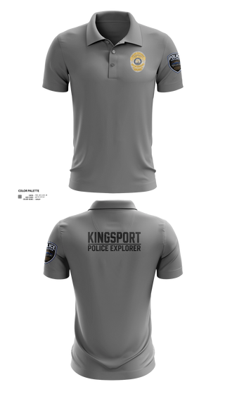Short Sleeve Performance Polo, Kingsport Police Explorer Post, Police, Teamtime, Team time, sublimation, custom sports apparel, team uniforms, spirit wear, spiritwear, sports uniforms, custom shirts, team store, custom team store, fundraiser sports, apparel fundraiser