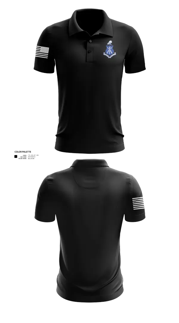 Short Sleeve Performance Polo, Pershing Rifles, National Guard, Teamtime, Team time, sublimation, custom sports apparel, team uniforms, spirit wear, spiritwear, sports uniforms, custom shirts, team store, custom team store, fundraiser sports, apparel fundraiser