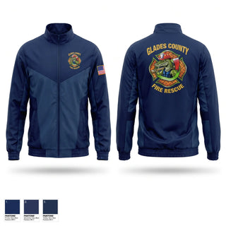 Windbreaker, Glades County Fire Rescue, Fire Department, Teamtime, Team time, sublimation, custom sports apparel, team uniforms, spirit wear, spiritwear, sports uniforms, custom shirts, team store, custom team store, fundraiser sports, apparel fundraiser