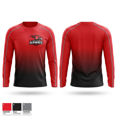 Downriver Hawks Long Sleeve Performance Shirt - 1