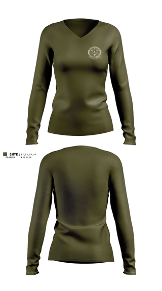 Womens Long Sleeve Vneck Shirt, Troop 4 Illinois State Police, Police, Teamtime, Team time, sublimation, custom sports apparel, team uniforms, spirit wear, spiritwear, sports uniforms, custom shirts, team store, custom team store, fundraiser sports, apparel fundraiser