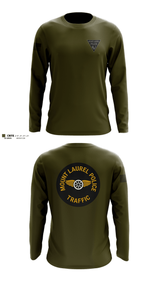Long Sleeve Performance Shirt, Mount Laurel NJ Police Traffic Bureau, Police, Teamtime, Team time, sublimation, custom sports apparel, team uniforms, spirit wear, spiritwear, sports uniforms, custom shirts, team store, custom team store, fundraiser sports, apparel fundraiser
