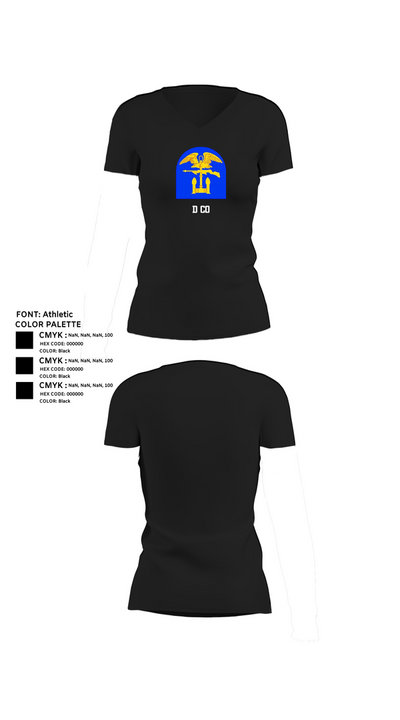 D CO Women's Short Sleeve V-neck Shirt - 24