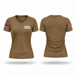 Womens Short Sleeve Vneck Shirt, Army referral, Air Force, Teamtime, Team time, sublimation, custom sports apparel, team uniforms, spirit wear, spiritwear, sports uniforms, custom shirts, team store, custom team store, fundraiser sports, apparel fundraiser