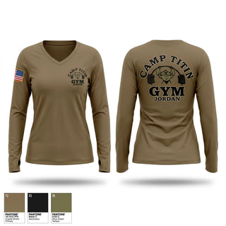 Womens Long Sleeve Vneck Shirt, 117th Engineer Brigade, National Guard, Teamtime, Team time, sublimation, custom sports apparel, team uniforms, spirit wear, spiritwear, sports uniforms, custom shirts, team store, custom team store, fundraiser sports, apparel fundraiser
