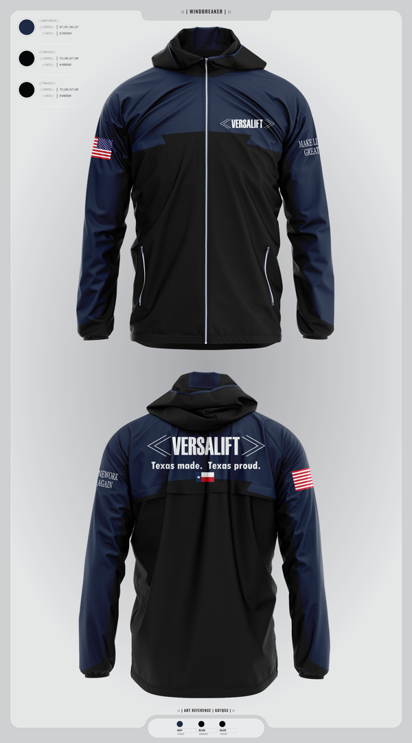 Windbreaker, Versalift, , Teamtime, Team time, sublimation, custom sports apparel, team uniforms, spirit wear, spiritwear, sports uniforms, custom shirts, team store, custom team store, fundraiser sports, apparel fundraiser