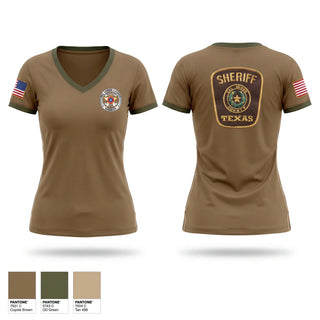 Womens Short Sleeve Vneck Shirt, Val Verde County Sheriff's Office, Police, Teamtime, Team time, sublimation, custom sports apparel, team uniforms, spirit wear, spiritwear, sports uniforms, custom shirts, team store, custom team store, fundraiser sports, apparel fundraiser