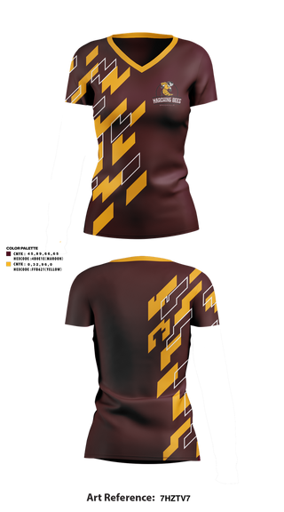 Womens Short Sleeve Vneck Shirt, Brookville High School Band, Spirit Store, Teamtime, Team time, sublimation, custom sports apparel, team uniforms, spirit wear, spiritwear, sports uniforms, custom shirts, team store, custom team store, fundraiser sports, apparel fundraiser