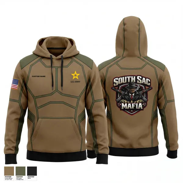 Hoodie, SAC SOUTH, Army, Teamtime, Team time, sublimation, custom sports apparel, team uniforms, spirit wear, spiritwear, sports uniforms, custom shirts, team store, custom team store, fundraiser sports, apparel fundraiser